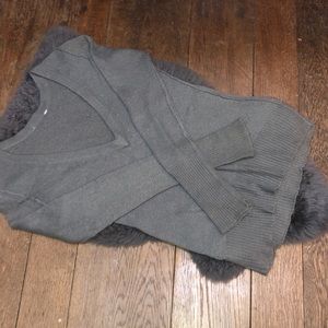 Thin gray knit sweater